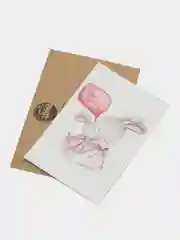 Открытка на день мамы, в крафтовом конверте