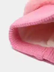 Конфетный шапка демисезонная, для девочки, на флисе