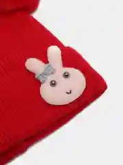 Алый шапка демисезонная, для девочки, на флисе