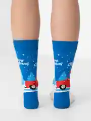 Индиго новогодние носки для женщин и мужчин