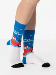 Индиго новогодние носки для женщин и мужчин