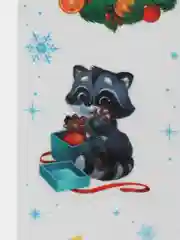 Индиго новогодняя наклейка на окно