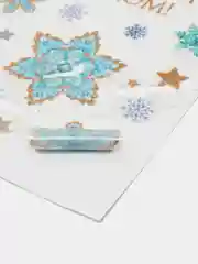 Зелёный хаки новогодняя наклейка на окно