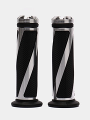Ручки руля MOAL SILVER, D 22 мм, резина, алюминий