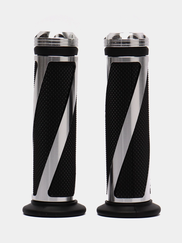 Ручки руля MOAL SILVER, D 22 мм, резина, алюминий