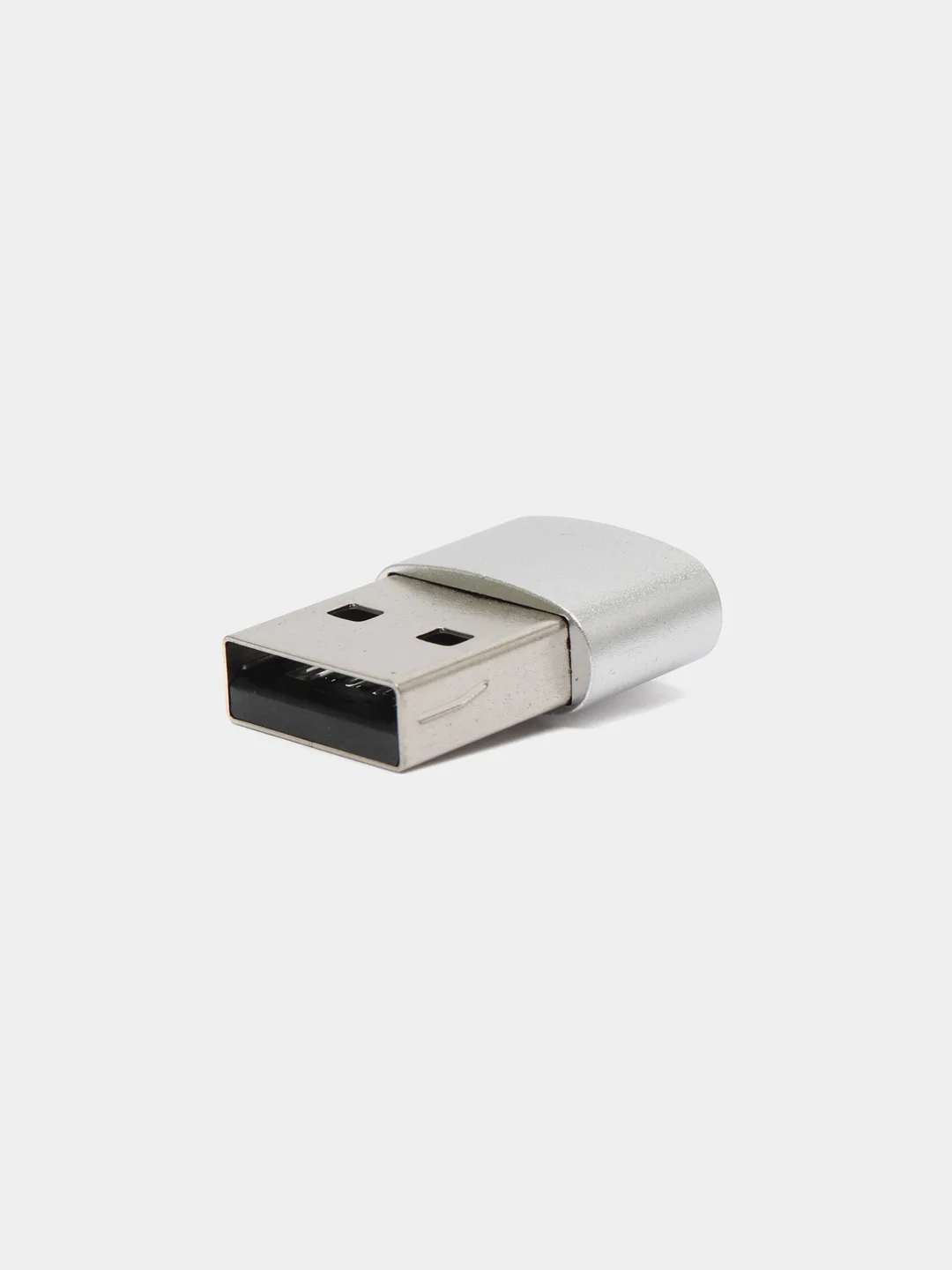 Серебряный переходник Type-C 2.0 на USB 2.0