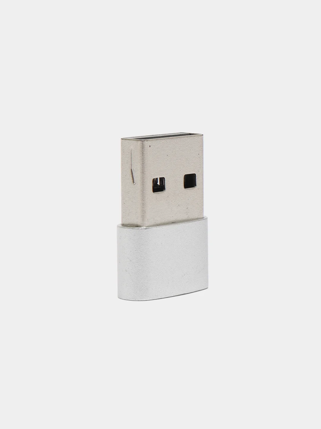 Серебряный переходник Type-C 2.0 на USB 2.0