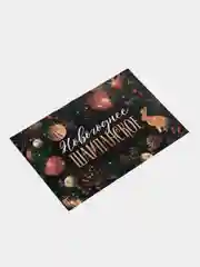 Тёмно-зелёный набор наклеек на бутылку "Шампанское Новогоднее", 12 х 8 см, 3 штуки