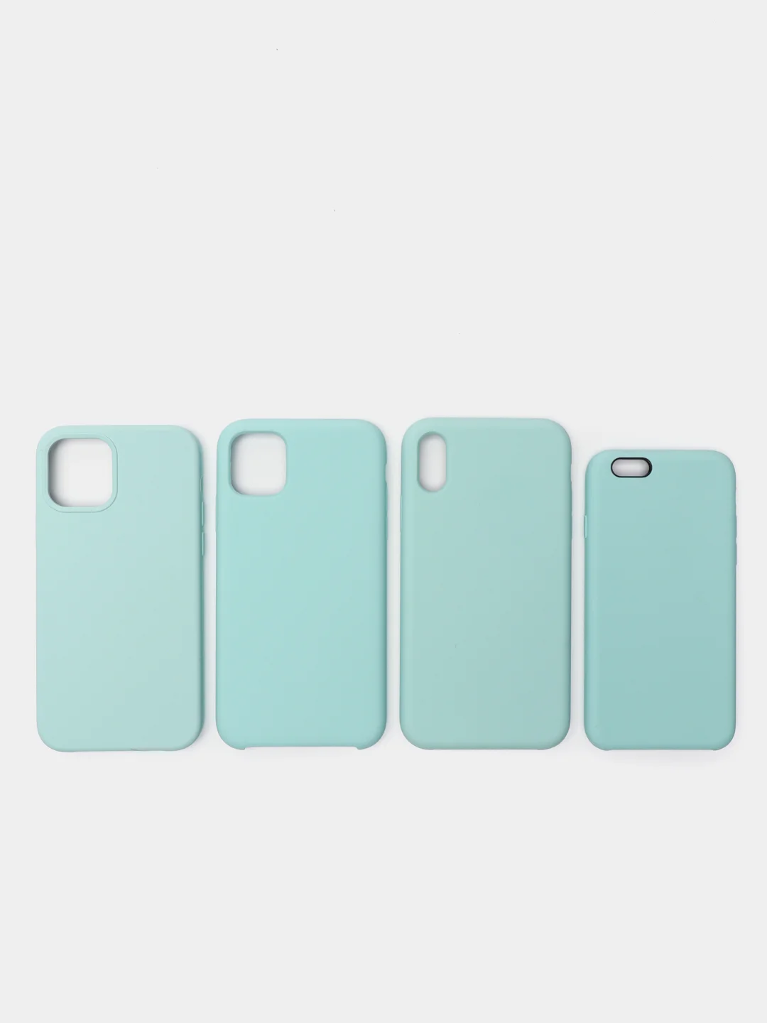 Бирюзовый чехол для iPhone 12, 11, 7, 8, Pro, Max, Plus силиконовый айфон