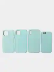 Бирюзовый чехол для iPhone 12, 11, 7, 8, Pro, Max, Plus силиконовый айфон