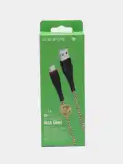 Черный зарядный кабель Borofone BX25 Type-C, Micro USB, Lightning, 2.4A