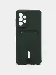 Зеленый чехол Samsung Galaxy A23, Самсунг Галакси А23 силиконовый с карманом для карты