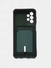 Зеленый чехол Samsung Galaxy A23, Самсунг Галакси А23 силиконовый с карманом для карты