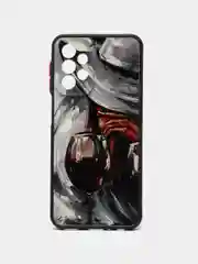 Бордовый чехол с рисунком на Samsung Galaxy A23 (Самсунг Галакси А23)