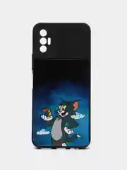 Синий чехол с рисунком на Tecno Spark 8P (Текно Спарк 8П)