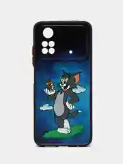 Синий чехол с ярким рисунком/принтом на Xiaomi Poco M4 Pro 4G 6,43" (Сяоми Поко М4 Про 4G 6.43")