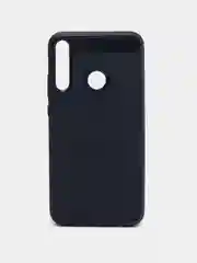 Темно-синий чехол для Honor 9C / Huawei P40 Lite E / Y7p, имитация вставок под карбон