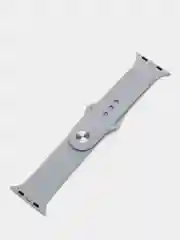 Серый металлик силиконовый ремешок для смарт часов Apple Watch, силиконовый браслет