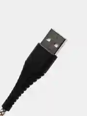 Черный зарядный кабель Borofone BX25 Type-C, Micro USB, Lightning, 2.4A