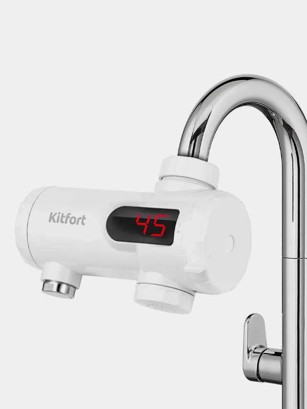 Водонагреватель проточный Kitfort КТ-4033, 3300Вт, температура до 60С