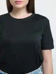 Черный футболка женская базовая