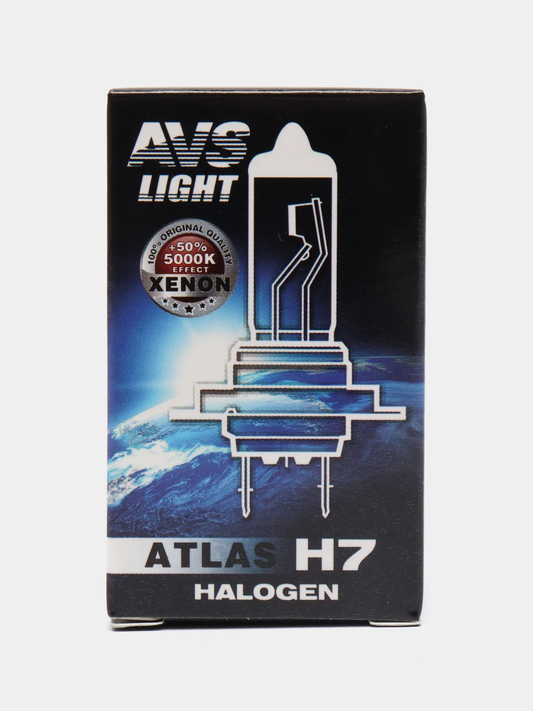 Галогенная лампа AVS ATLAS BOX 5000К H7.12V.55W (1шт.)