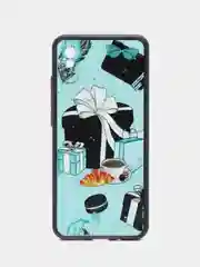 Бирюзовый чехол с рисунком на Xiaomi Redmi 9A (Сяоми Редми 9А)