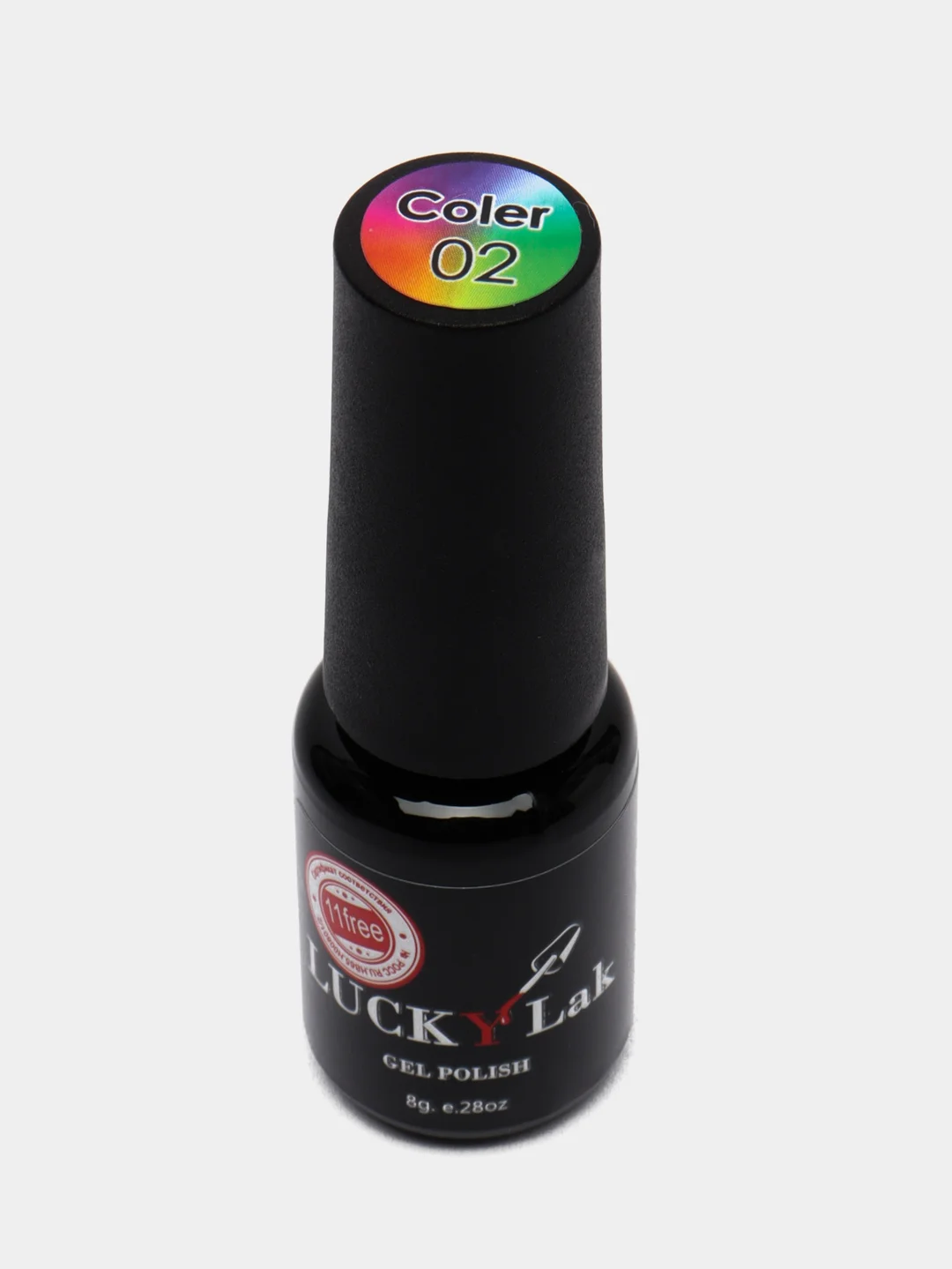Тёмно-бордовый гель лак для ногтей Luckylak Coler 02 8g, бордовый, бургунди для маникюра и педикюра