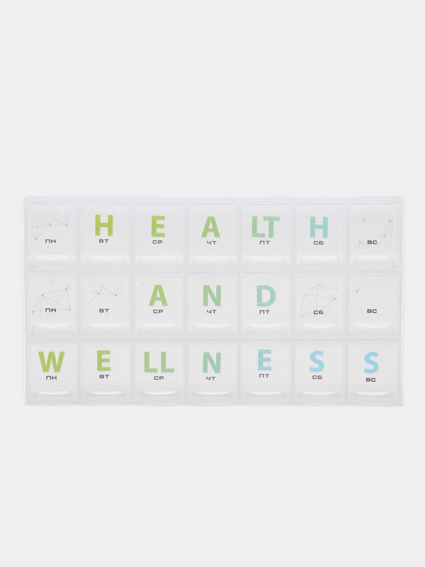 Таблетница "Health", 21 секция, 21,5 х 12 см