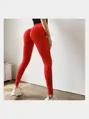 Красный легинсы женские, спортивные, с высокой посадкой