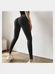 Черный легинсы женские, спортивные, с высокой посадкой