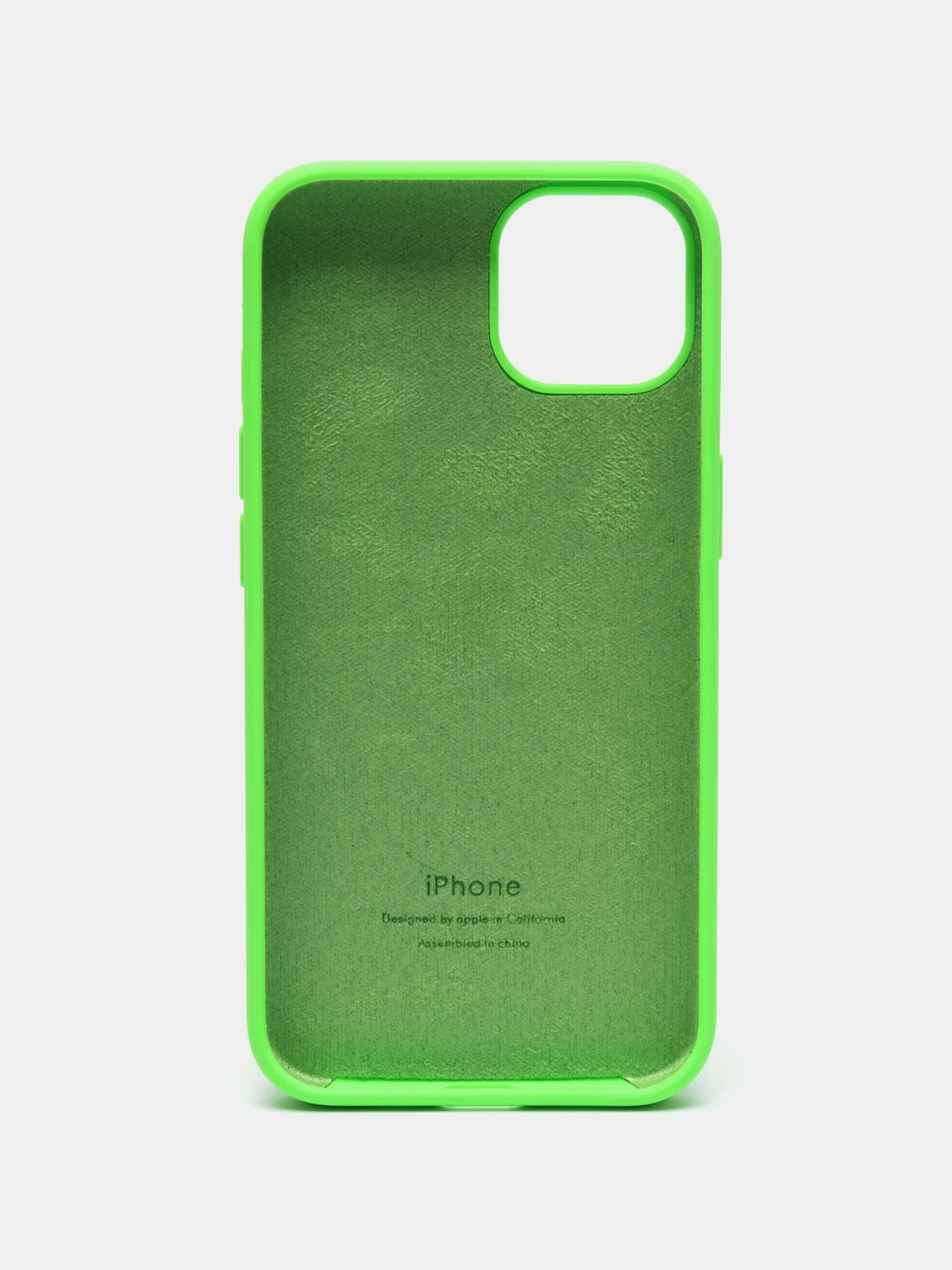 Лайм чехол Silicone Case для iPhone 13 с закрытым низом