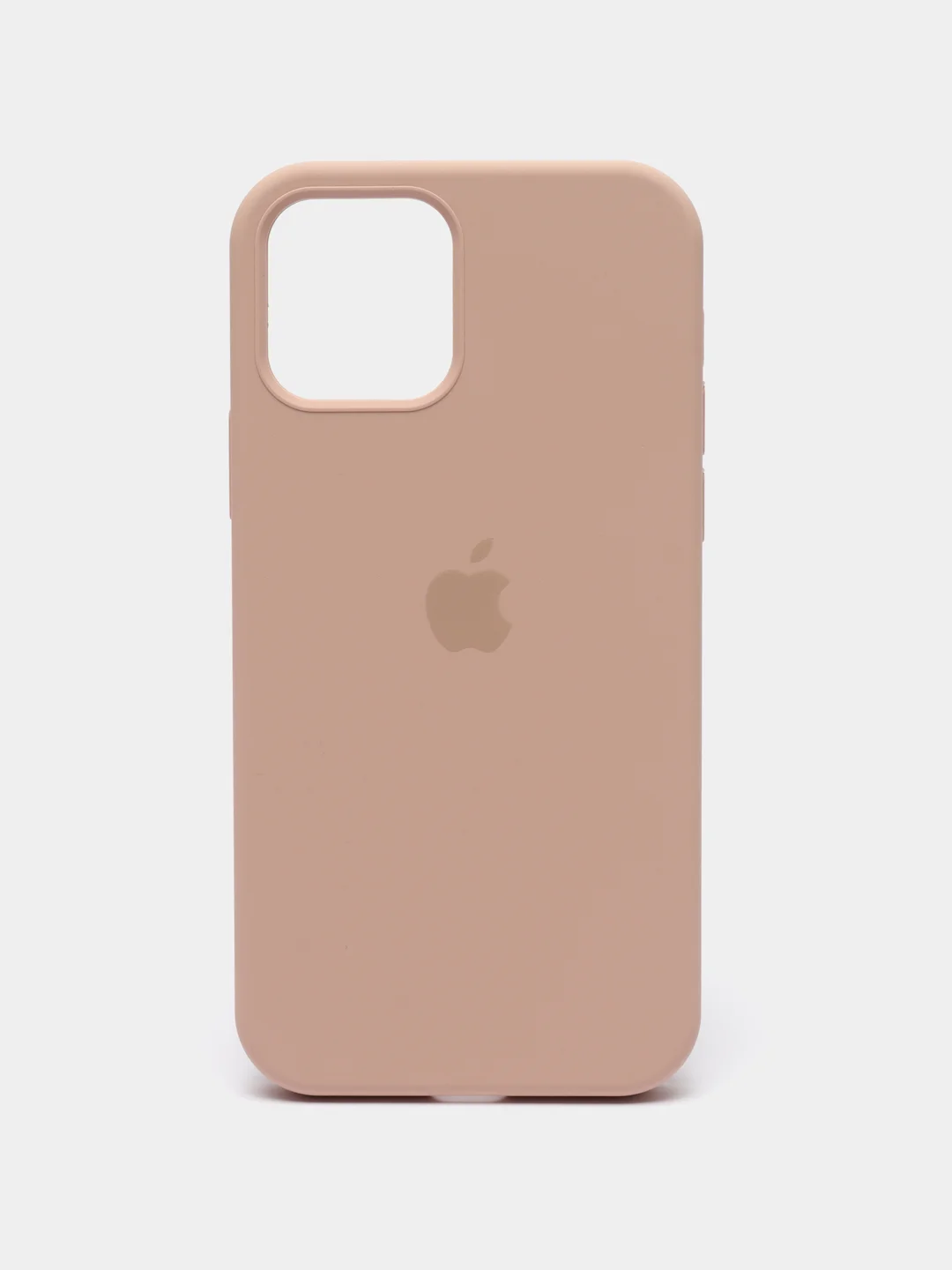 Бежевый чехол Silicone Case для iPhone 12 / iPhone 12 Pro, закрытый низ
