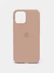 Бежевый чехол Silicone Case для iPhone 12 / iPhone 12 Pro, закрытый низ