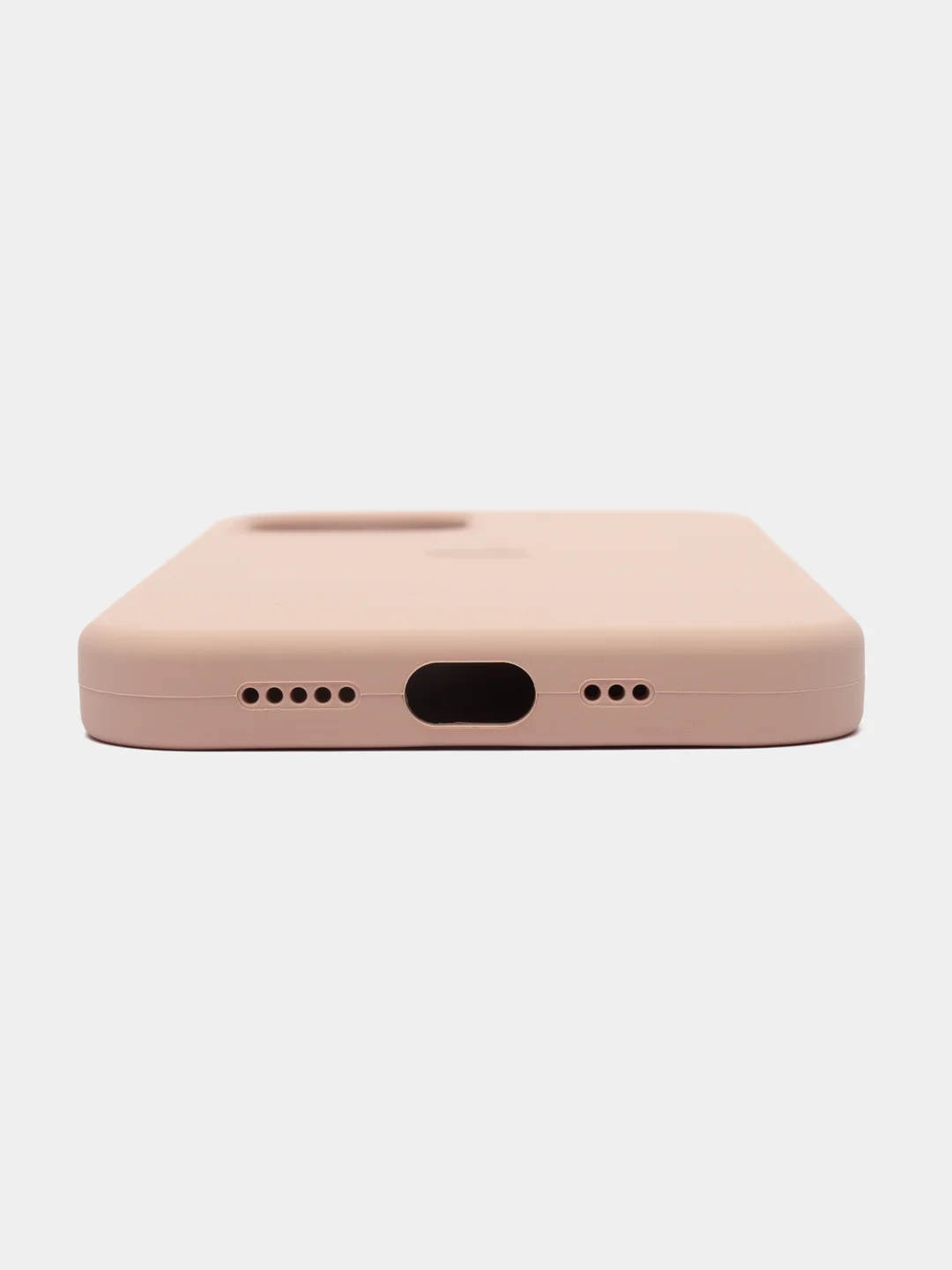 Бежевый чехол Silicone Case для iPhone 12 / iPhone 12 Pro, закрытый низ