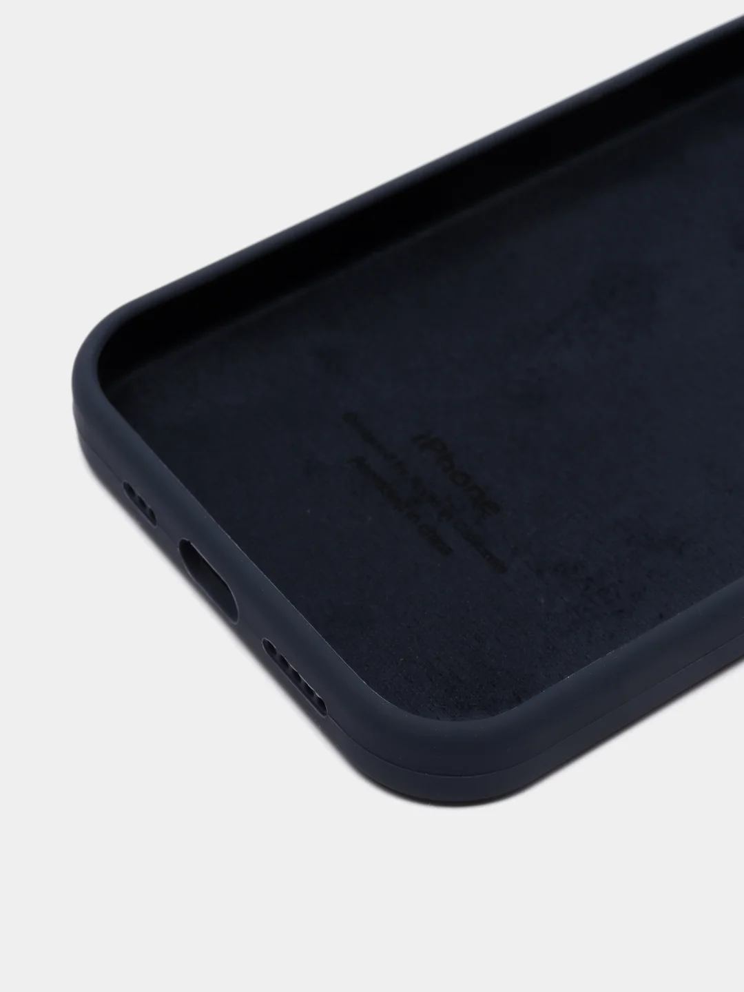 Темно-синий чехол Silicone Case для iPhone 13 с закрытым низом
