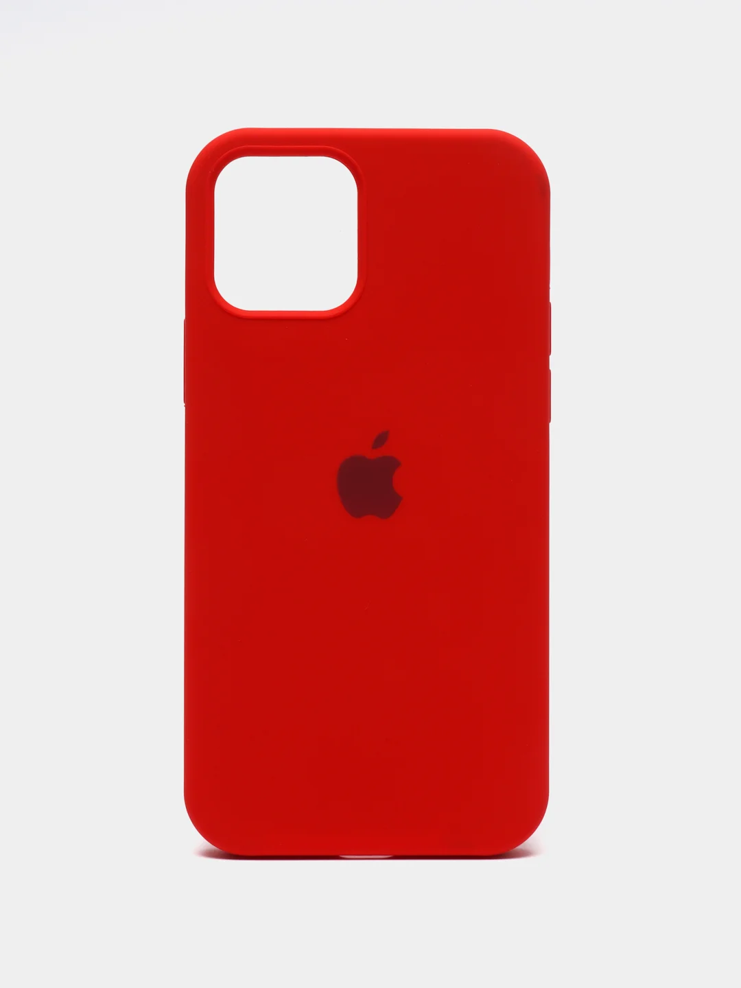 Алый чехол Silicone Case для iPhone 12 / iPhone 12 Pro, закрытый низ
