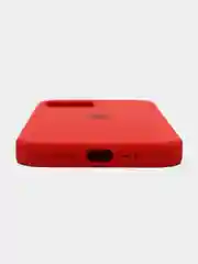 Алый чехол Silicone Case для iPhone 12 / iPhone 12 Pro, закрытый низ