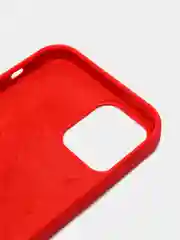 Алый чехол Silicone Case для iPhone 12 / iPhone 12 Pro, закрытый низ