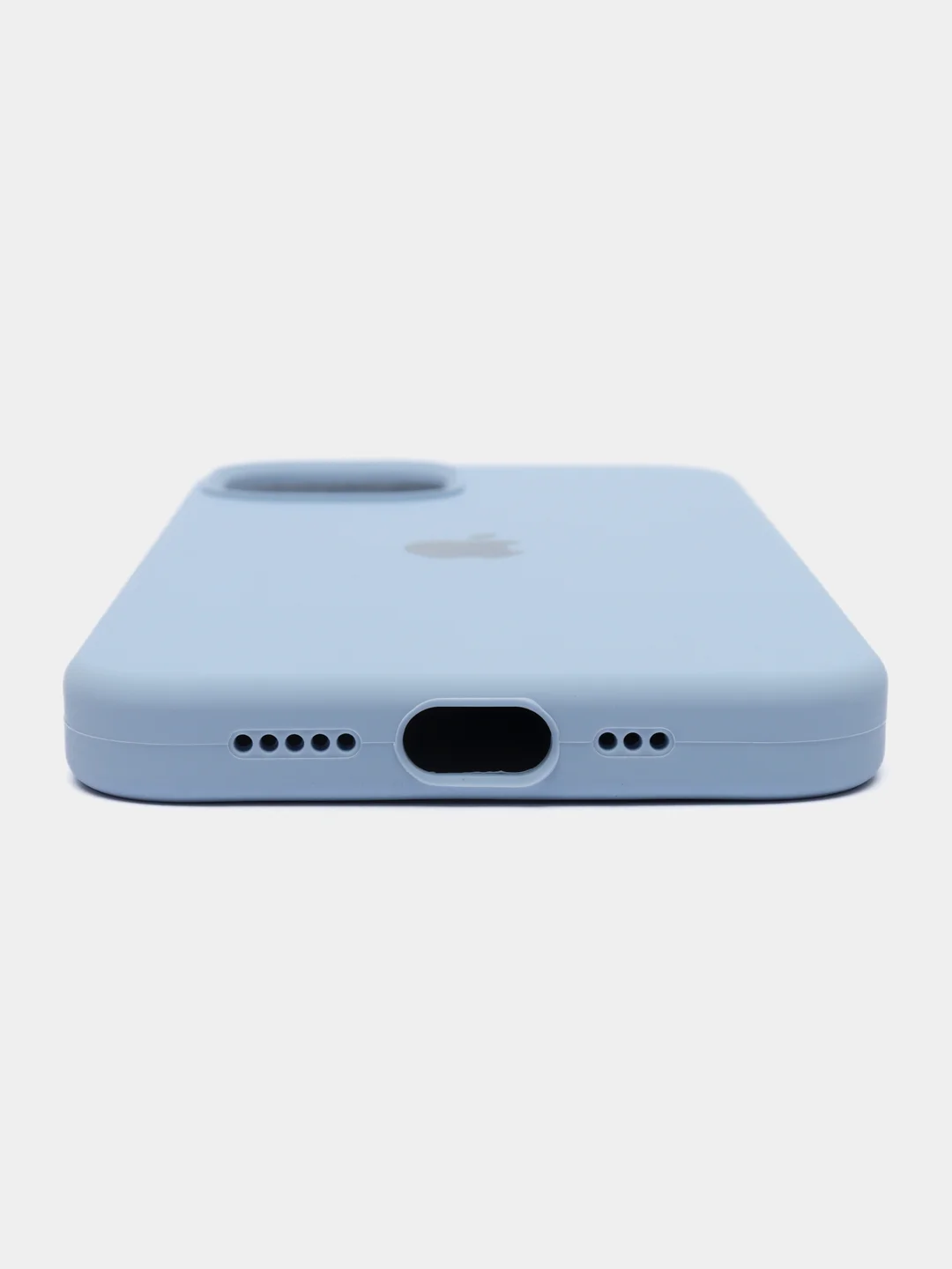 Небесно-голубой чехол Silicone Case для iPhone 13 с закрытым низом