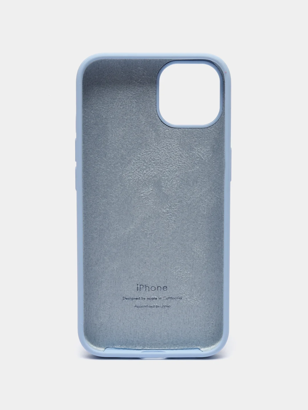 Небесно-голубой чехол Silicone Case для iPhone 13 с закрытым низом