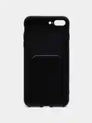 Черный чехол с карманом для карт, на iPhone 7 Plus, 8 Plus, 11, 12, 13