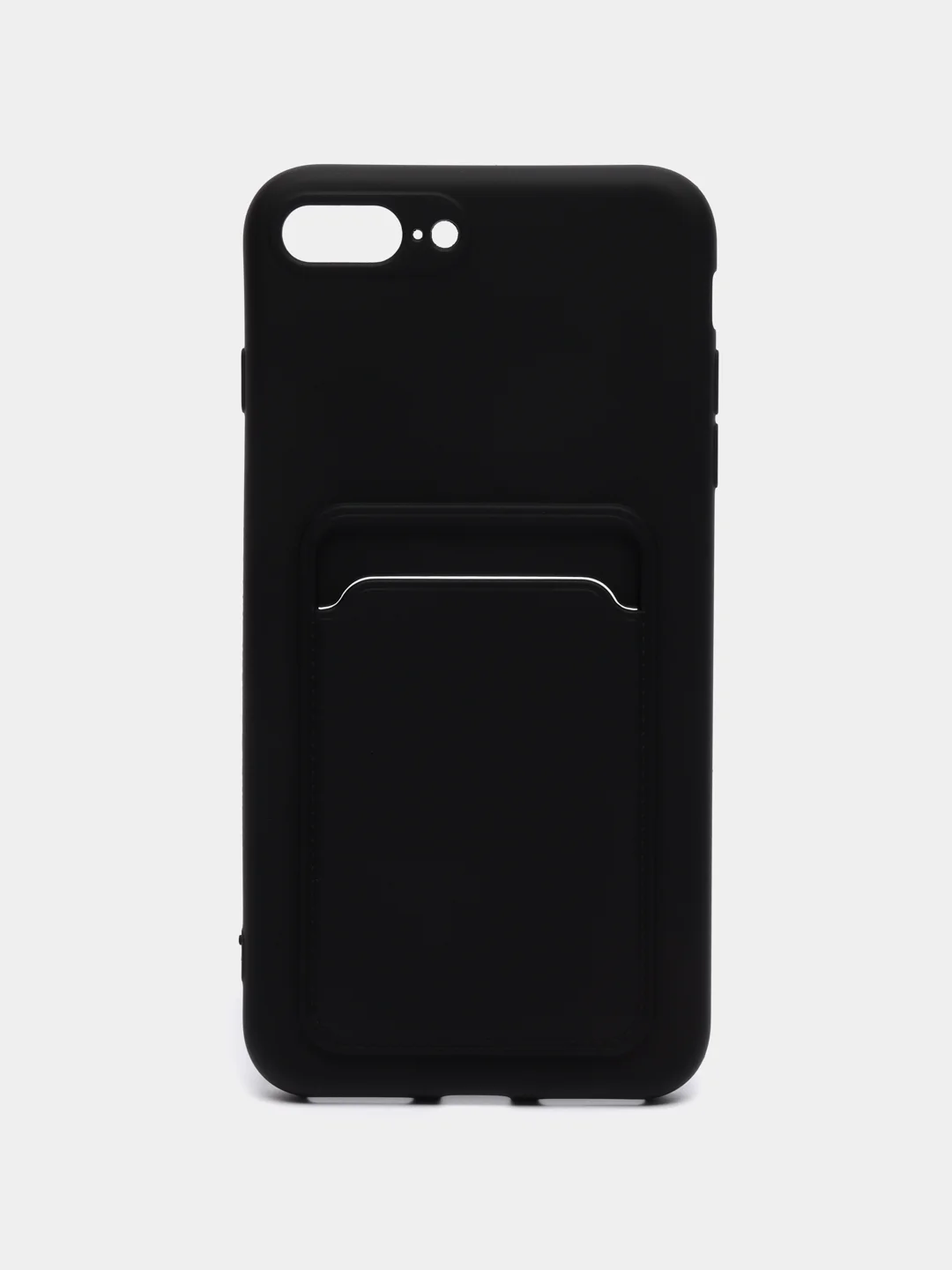 Черный чехол с карманом для карт, на iPhone 7 Plus, 8 Plus, 11, 12, 13