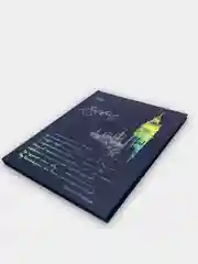 Блокнот (167х216 мм) А5, 80 л, твердый, клетка, блок 5 цветов,  3D фольга, "Лондон"