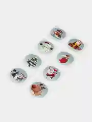 Багровый наклейки-бирки новогодние, для упаковки подарка