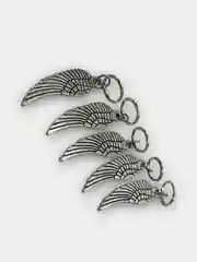 Серебряный кольца для волос (пирсинг) Крылья, 4,1  1 см, 5 шт