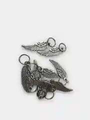 Серебряный кольца для волос (пирсинг) Крылья, 4,1  1 см, 5 шт