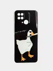 Тёмно-серый чехол Xiaomi Redmi 10C, POCO C40, Redmi 9A,  Redmi 9C, Redmi 10A силиконовый с рисунком