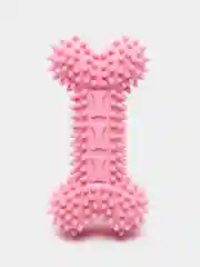 Розовый игрушка жевательная для собак и кошек "Кость" из резины