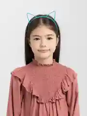 Голубой ободок с ушками